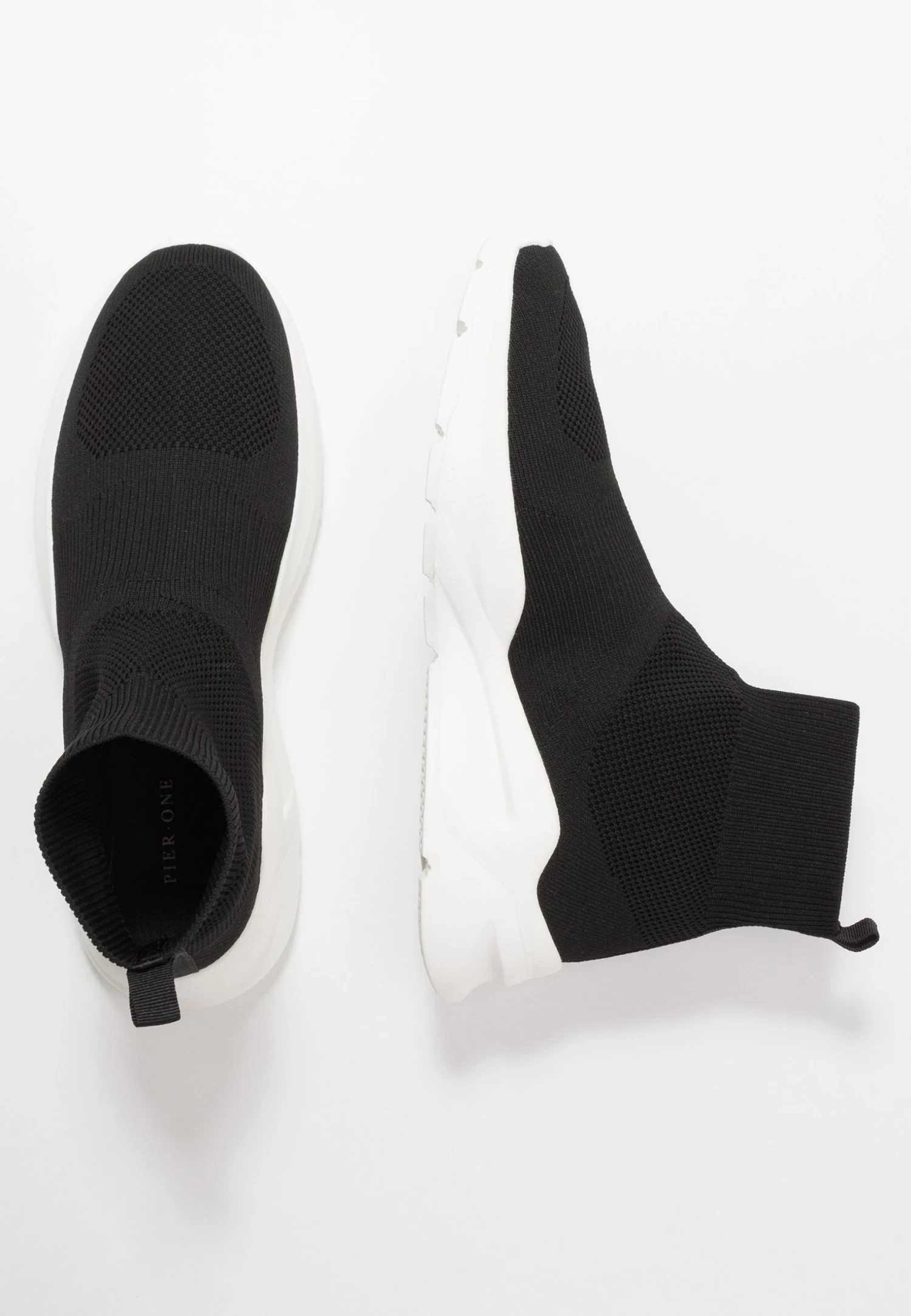Pier One Sneakers Hoog - Black/White 2 Pier One Sneakers Hoog - Black/White - Afbeelding 2