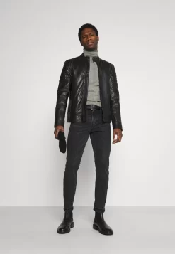 Pier One 2 Pack - Basic Turtleneck - Trui - Black/Mottled Light Grey