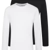 Pier One 2 Pack - Longsleeve - White/Black