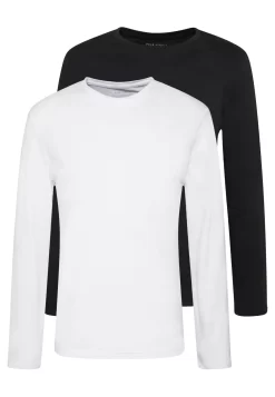 Pier One 2 Pack - Longsleeve - White/Black