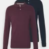 Pier One 2 Pack - Poloshirt - Bordeaux/Dark Blue