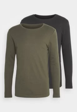 Pier One 2 Pack - Longsleeve - Black/Khaki -Pier One Verkoopwinkel 53fb57fe09314c7597291e1ba0dccb89 scaled