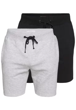 Pier One 2 Pack - Shorts -Light Grey /Black