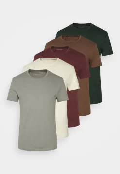 Pier One 5 Pack - T-Shirt Basic - Bordeaux/Light Grey/Brown -Pier One Verkoopwinkel 83cca5e18c004829aaae044651c3ddc2 scaled