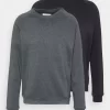 Pier One 2 Pack - Sweater - Black/Mottled Dark Grey
