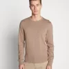 Pier One Basic Crewneck - Trui - Mottled Beige