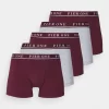 Pier One 5 Pack - Onderbroeken - Bordeaux/Mottled Grey