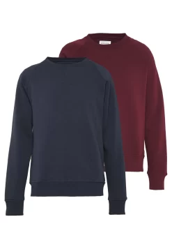 Pier One 2 Pack - Sweater - Dark Blue/Bordeaux